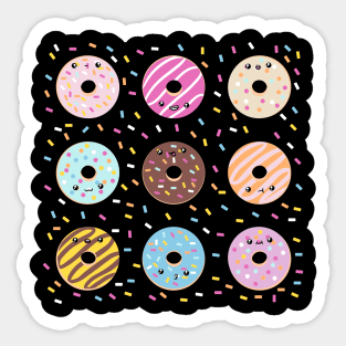 Kawaii donuts Sticker